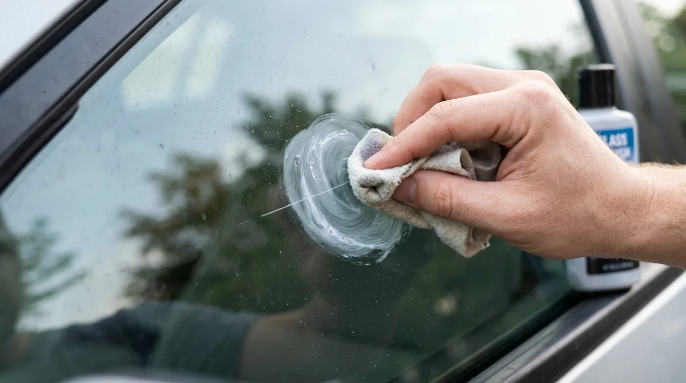 Cleaning glass with mild dish soap and water