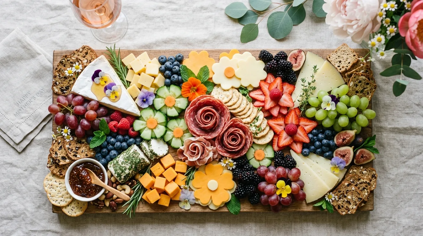 Individual Mother’s Day charcuterie cups for party guests