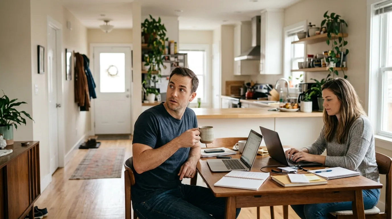 Person noticing difficulty hearing high-pitched sounds