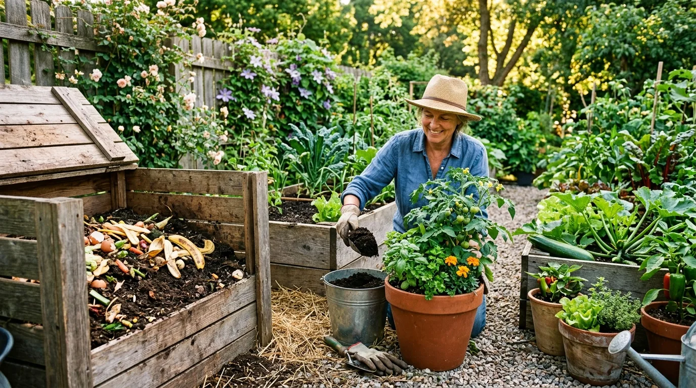 Low-cost homemade plant care with banana peels
