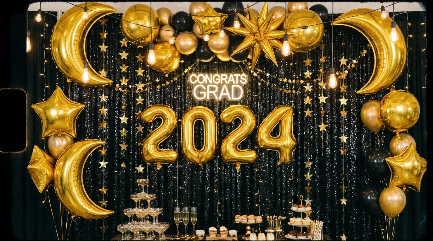 Personalized graduation photo booth sign backdrop