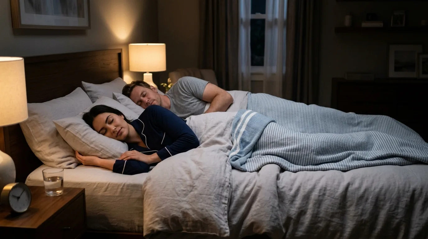 Side sleeper receiving cushioning around shoulders and hips