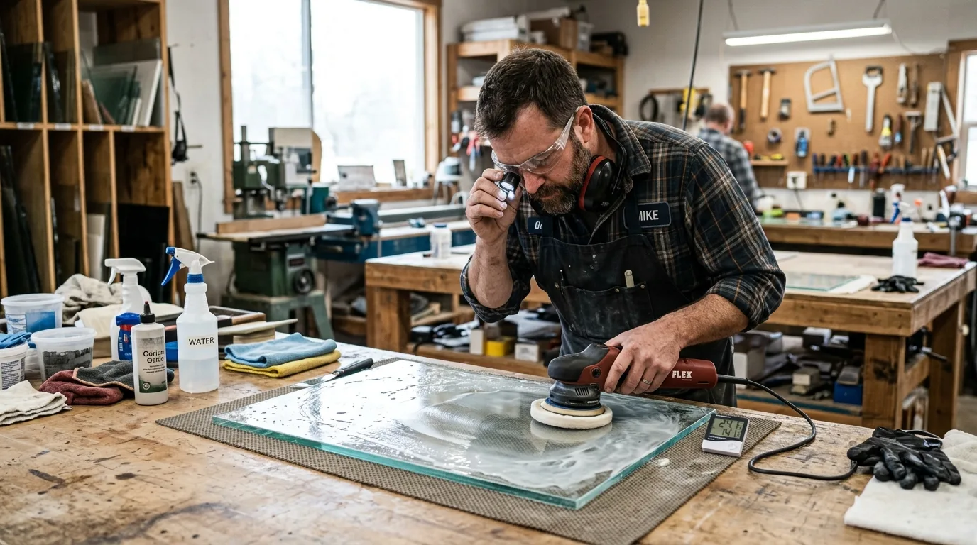 Checking glass to distinguish a scratch from a crack
