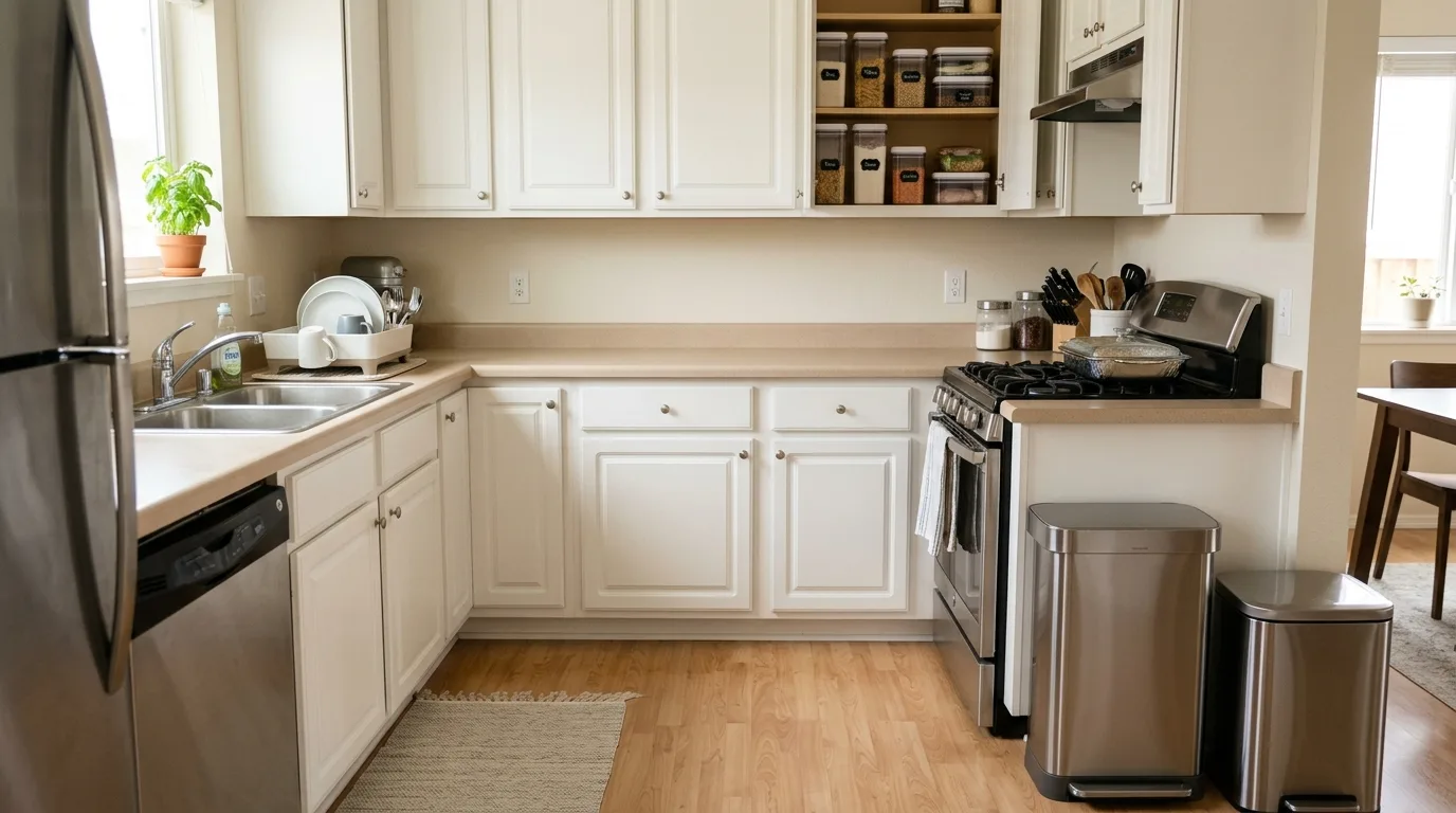 Well-maintained rental landscaping designed to reduce pest activity