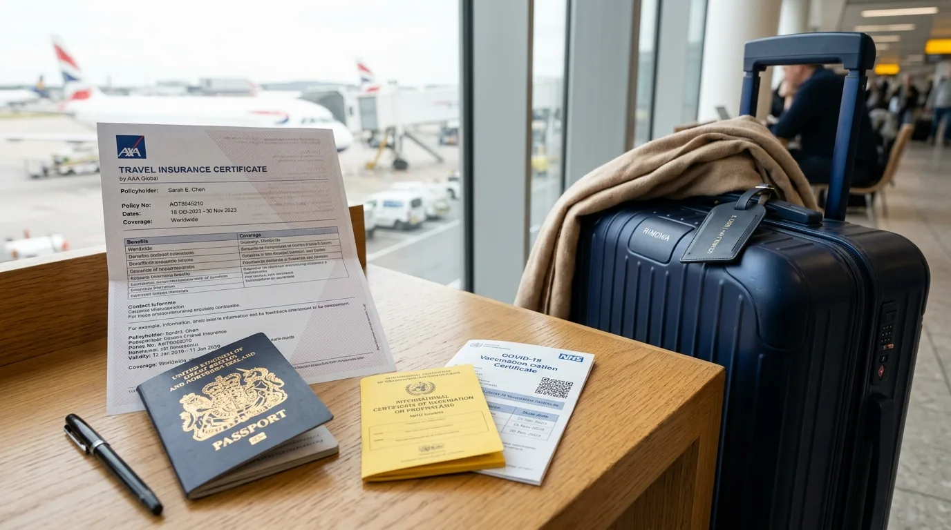 Copies of important international travel documents