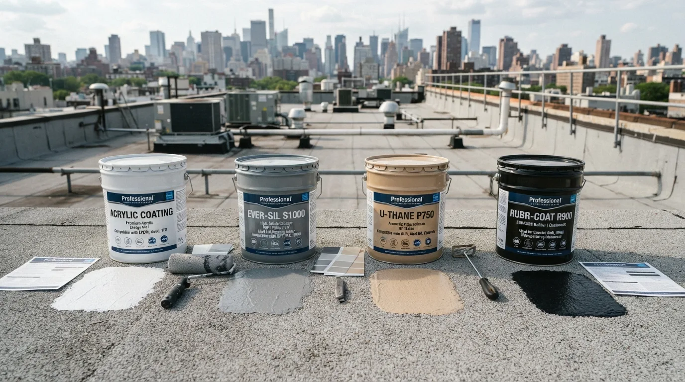 Checking roof material compatibility for coating