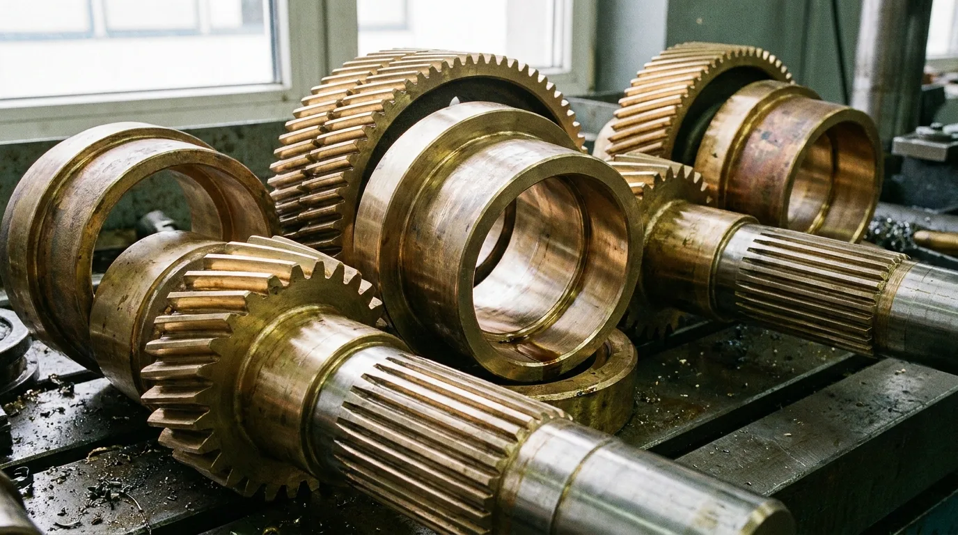 Copper alloy casting in an industrial foundry