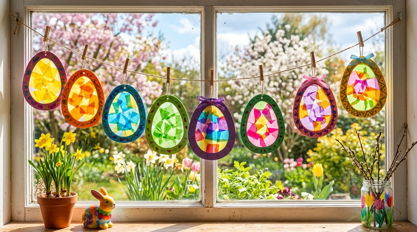 DIY paper Easter bunny headbands for kids