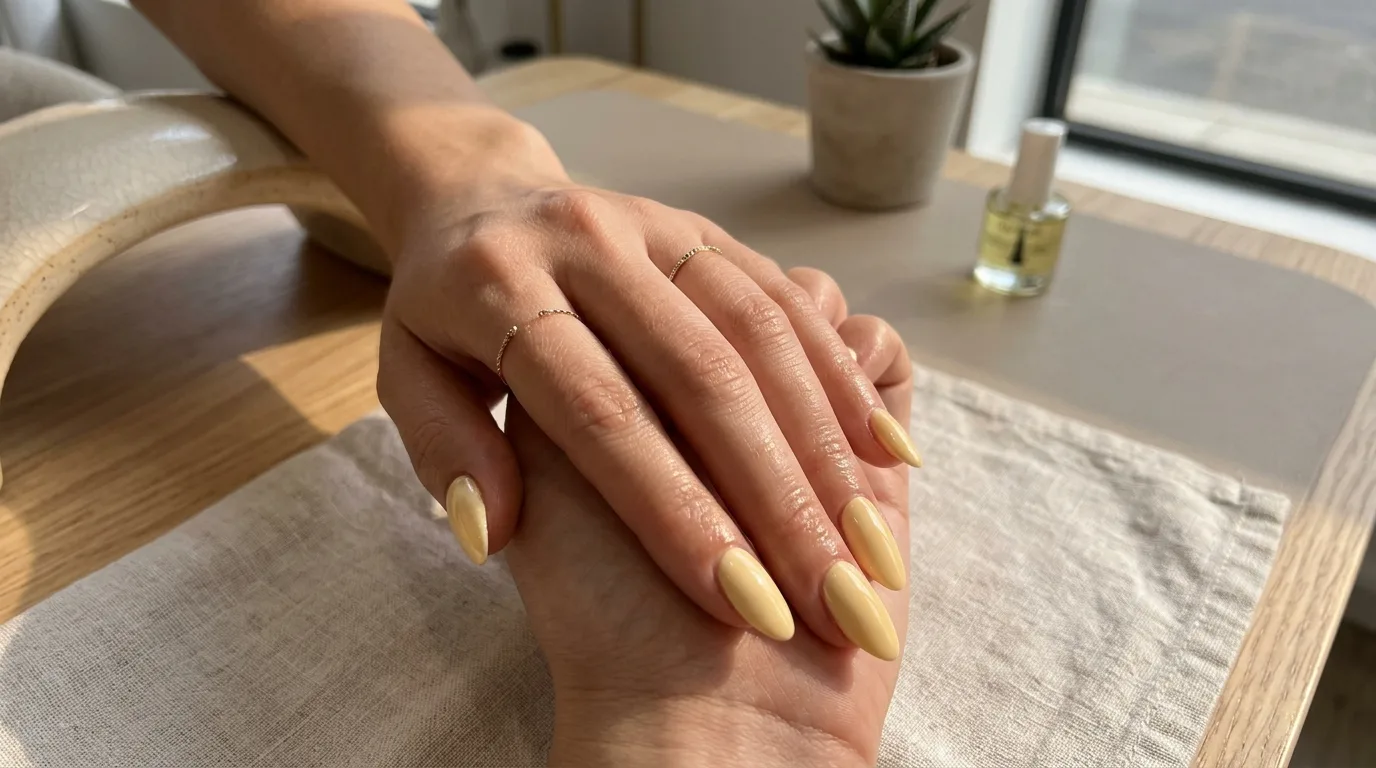 Bright neon yellow summer nails