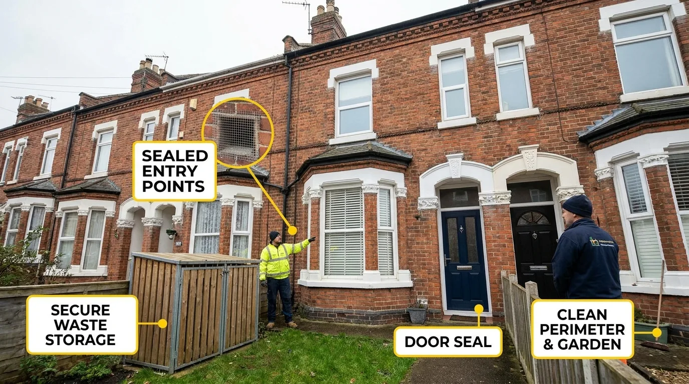 Home prepared for professional pest treatment