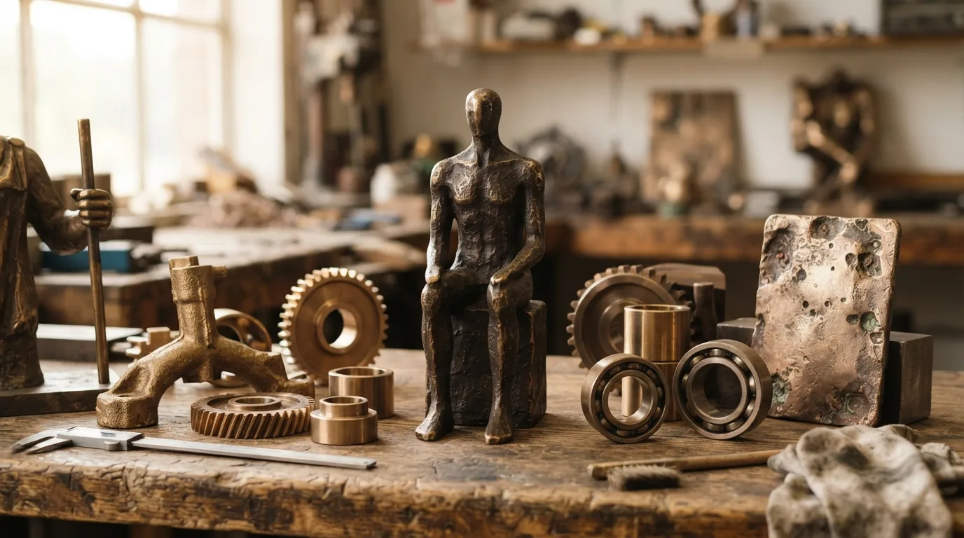 Copper, brass, and bronze samples for visual identification