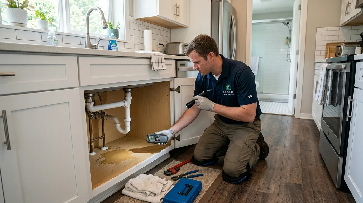 Routine preventative pest control service at a rental property