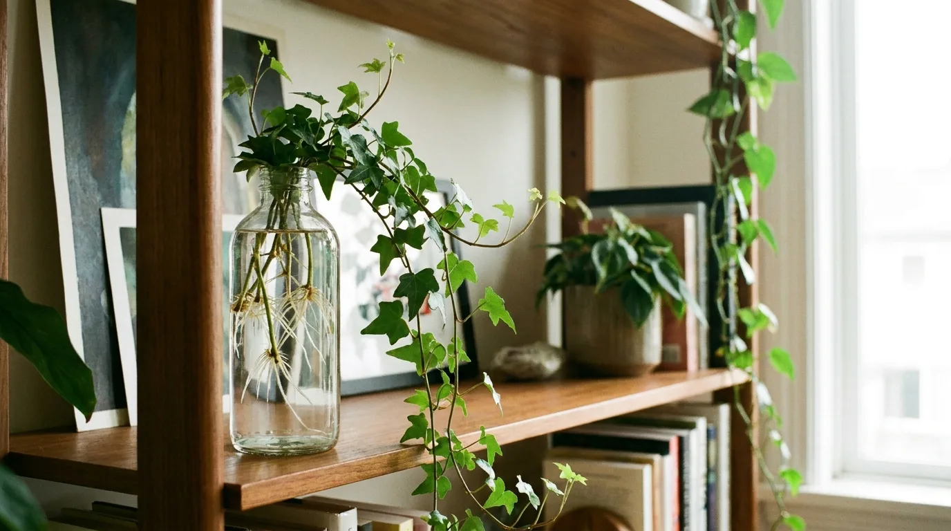 Arrowhead plant cuttings growing roots in water