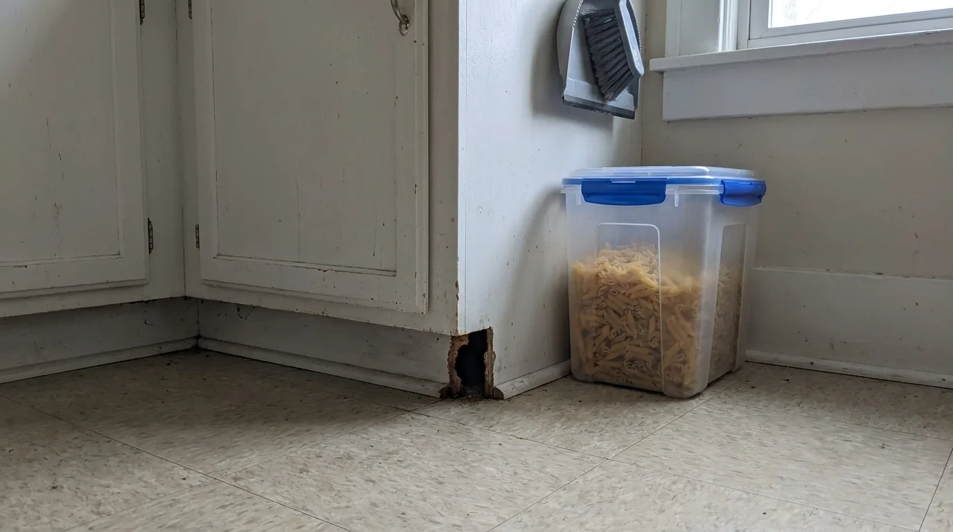 Tenant reviewing lease and records before paying for pest treatment
