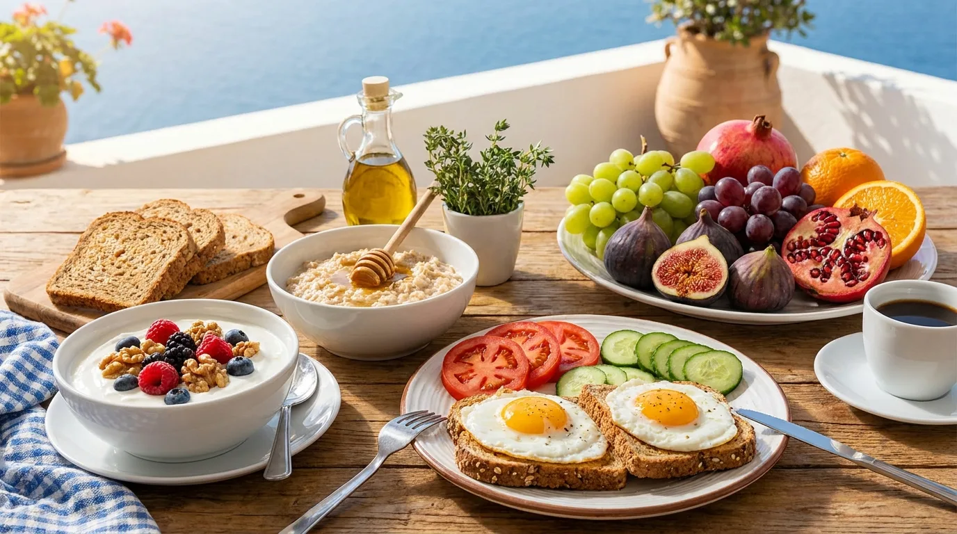 Weekly Mediterranean meal planning with healthy ingredients