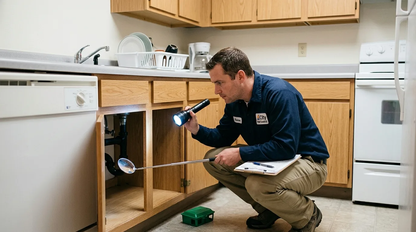 Reviewing professional pest control costs and treatment records