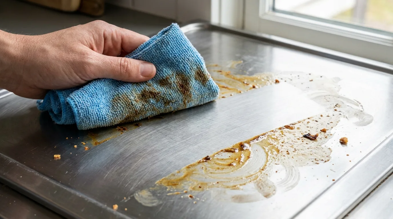 Preventing tough kitchen grease with regular cleaning