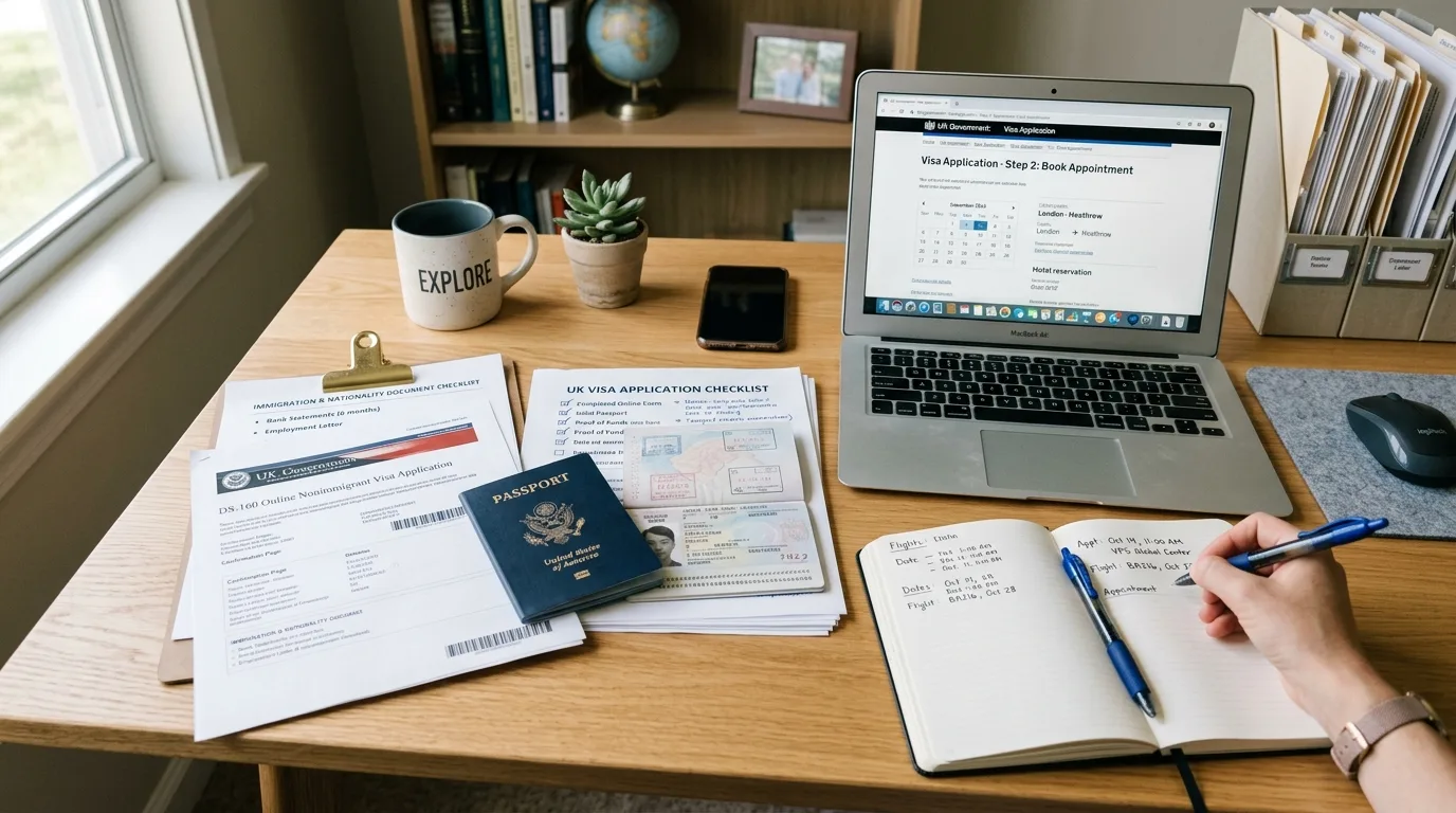 Preparing documents for airport border control