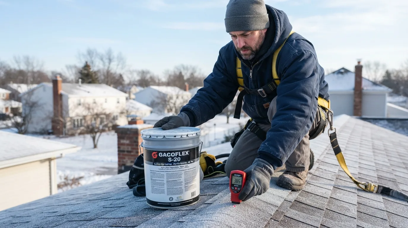 Winter roof coating preparation checklist and tools
