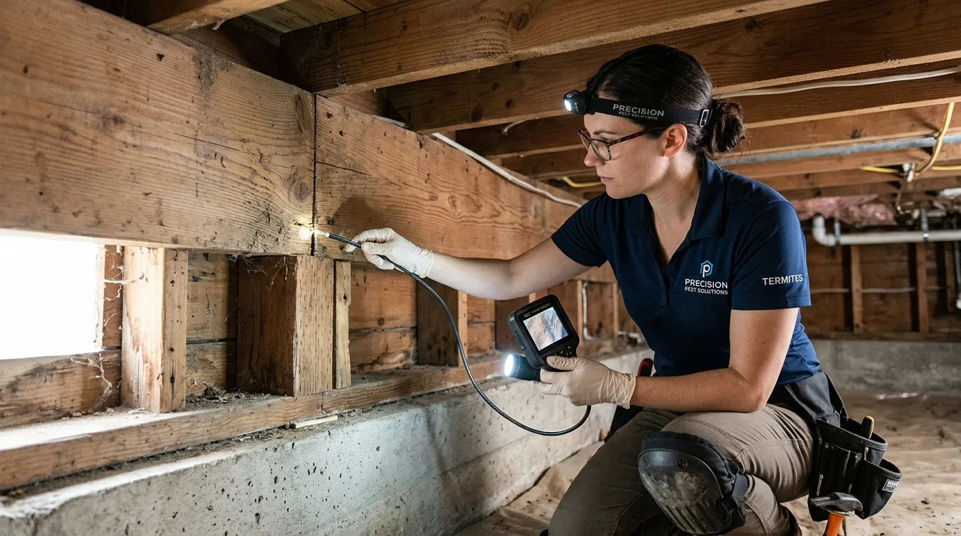 Tenant documenting a pest problem for the landlord or property manager