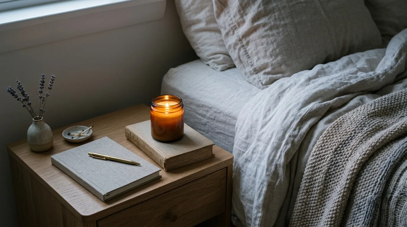 Scented candle presented as a thoughtful gift