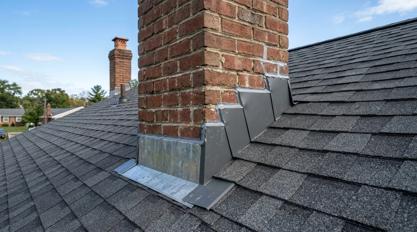 Roof being cleaned of moss and organic debris