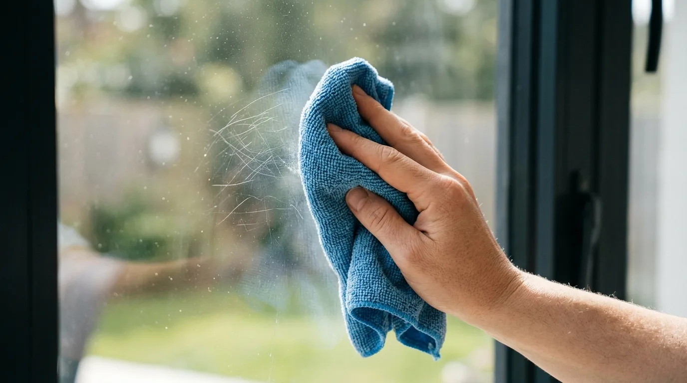 Preventing scratches on glass with felt pads