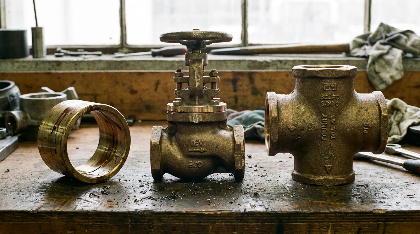 Copper, brass, and bronze materials in a supplier warehouse
