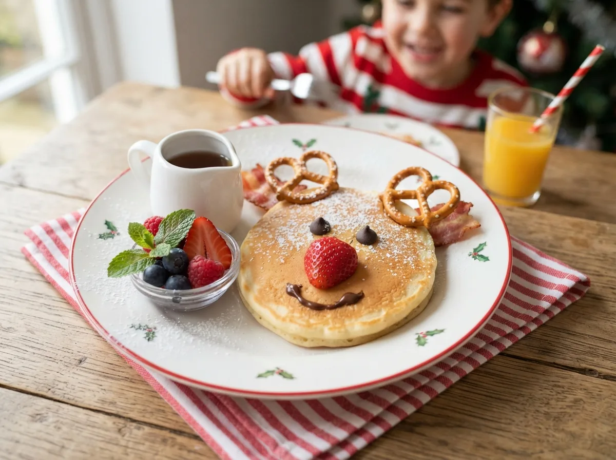 Reindeer Pancakes — 14 Creative Christmas Breakfast Ideas Your Kids Will Love — image 01