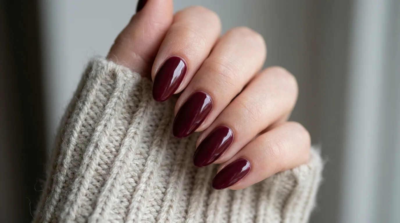 Classic Burgundy Winter Nails — 17 Stunning Winter Nail Ideas Perfect for a Cozy Seasonal Look — image 01