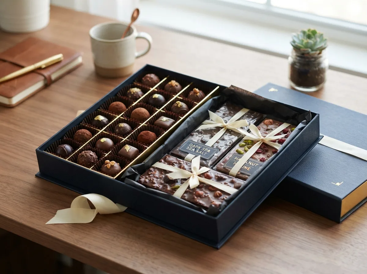 A Gourmet Chocolate Gift Box — 18 Budget-Friendly Christmas Gift Ideas for Coworkers Under $25 — image 02