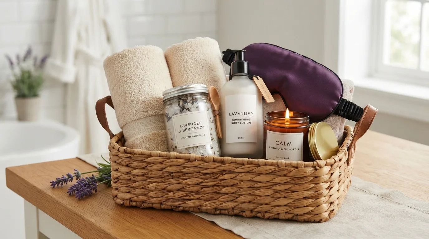 A Luxury Self-Care Gift Basket — 15 Perfect Christmas Gift Ideas for Her That Feel Thoughtful and Special — image 02