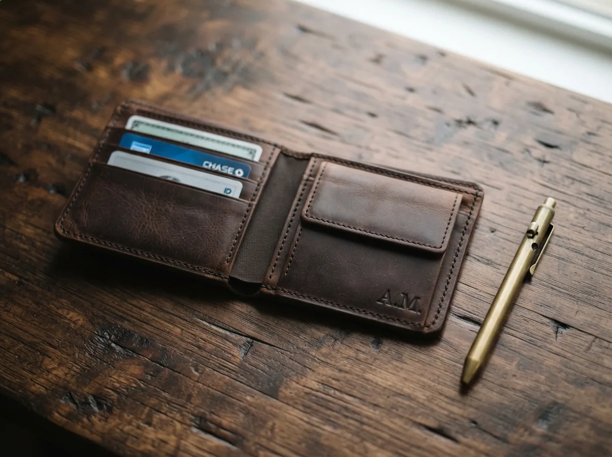 A Personalized Leather Wallet — 16 Epic Christmas Gift Ideas for Him That He'll Actually Love — image 02