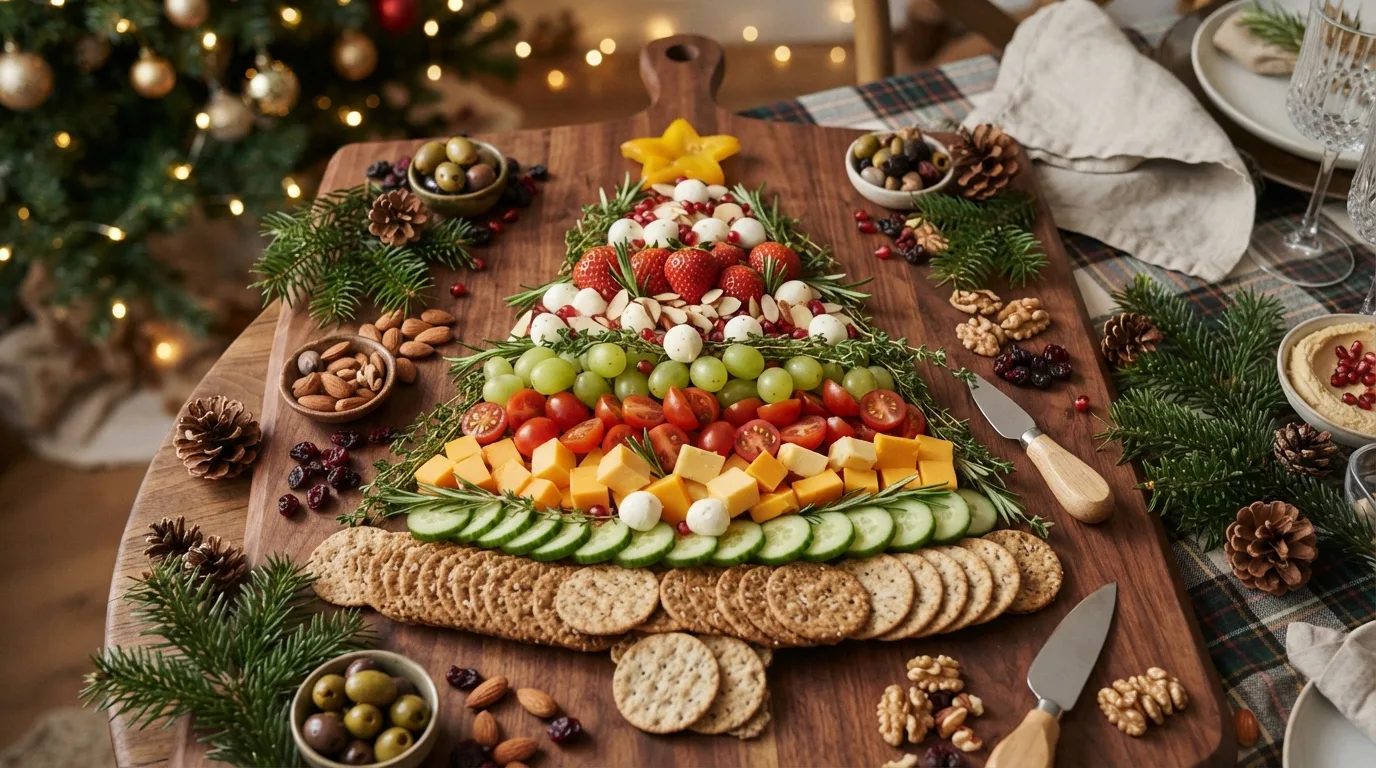 Christmas Tree-Shaped Grazing Table — 16 Best Christmas Grazing Table Ideas for Holiday Gatherings — image 02