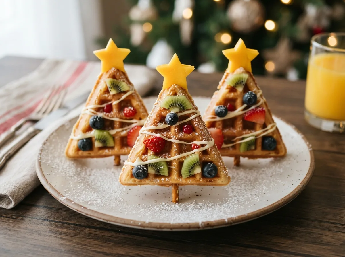 Christmas Tree Waffles — 14 Creative Christmas Breakfast Ideas Your Kids Will Love — image 02