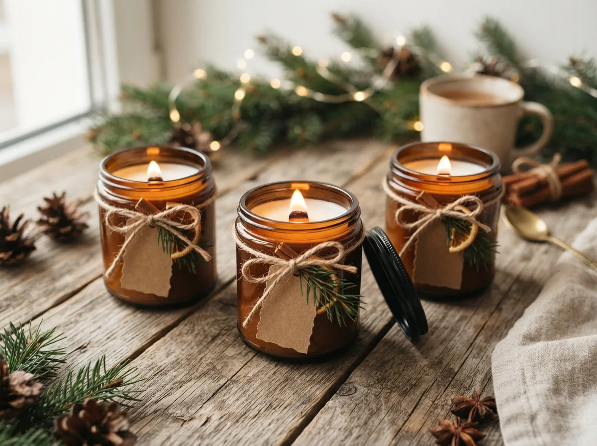 Handmade Christmas Scented Candles — 15 Insanely Cute DIY Christmas Gift Ideas to Impress Anyone — image 02