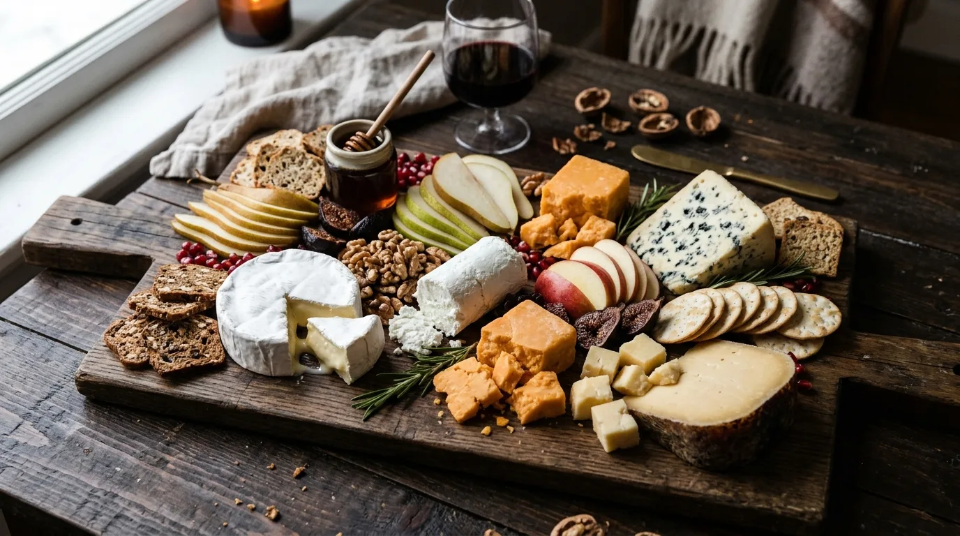 Cozy Winter Cheese Board — 15 Mouth-Watering Winter Charcuterie Board Ideas — image 02