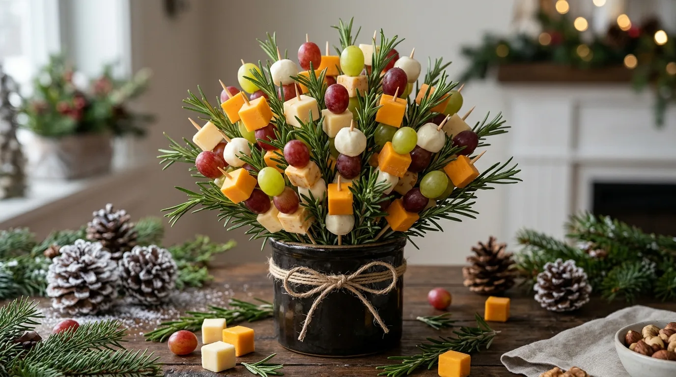 Winter Cheese and Grape Bouquet — 18 Charcuterie Bouquet Ideas for Cozy Winter Gatherings — image 02