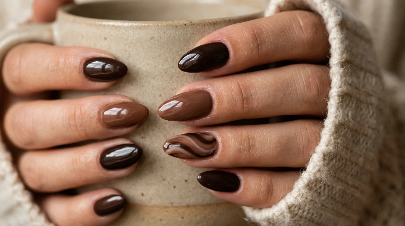 Cozy Chocolate Brown Nails — 16 Best Winter Nail Ideas to Celebrate the Season in Style — image 03