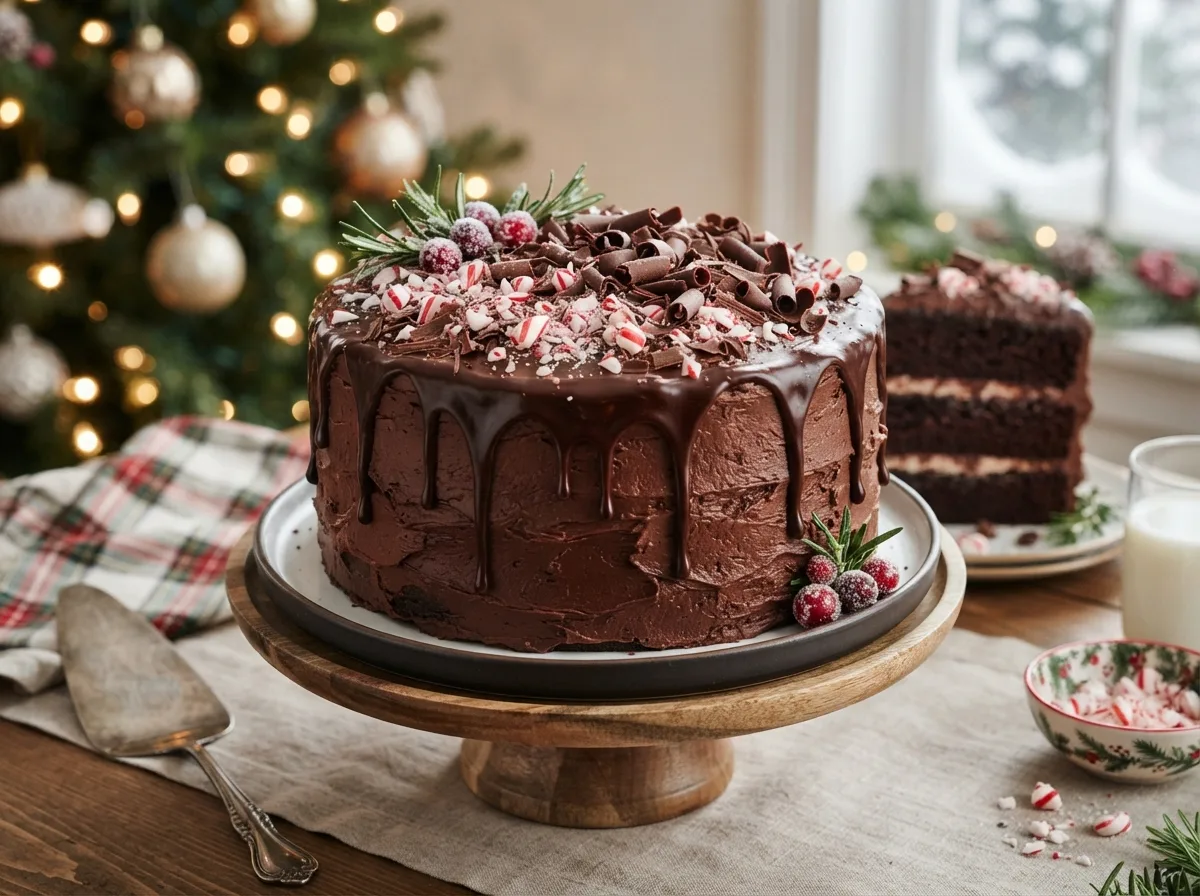Chocolate Peppermint Christmas Cake — 17 Creative Christmas Cake Ideas That Will Wow Your Guests — image 04