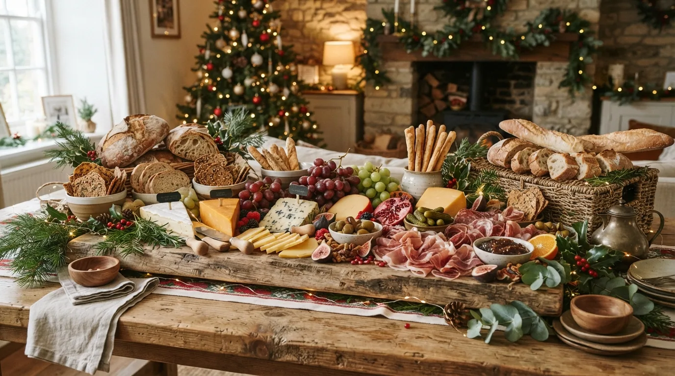 Rustic Farmhouse Christmas Grazing Table — 16 Best Christmas Grazing Table Ideas for Holiday Gatherings — image 04