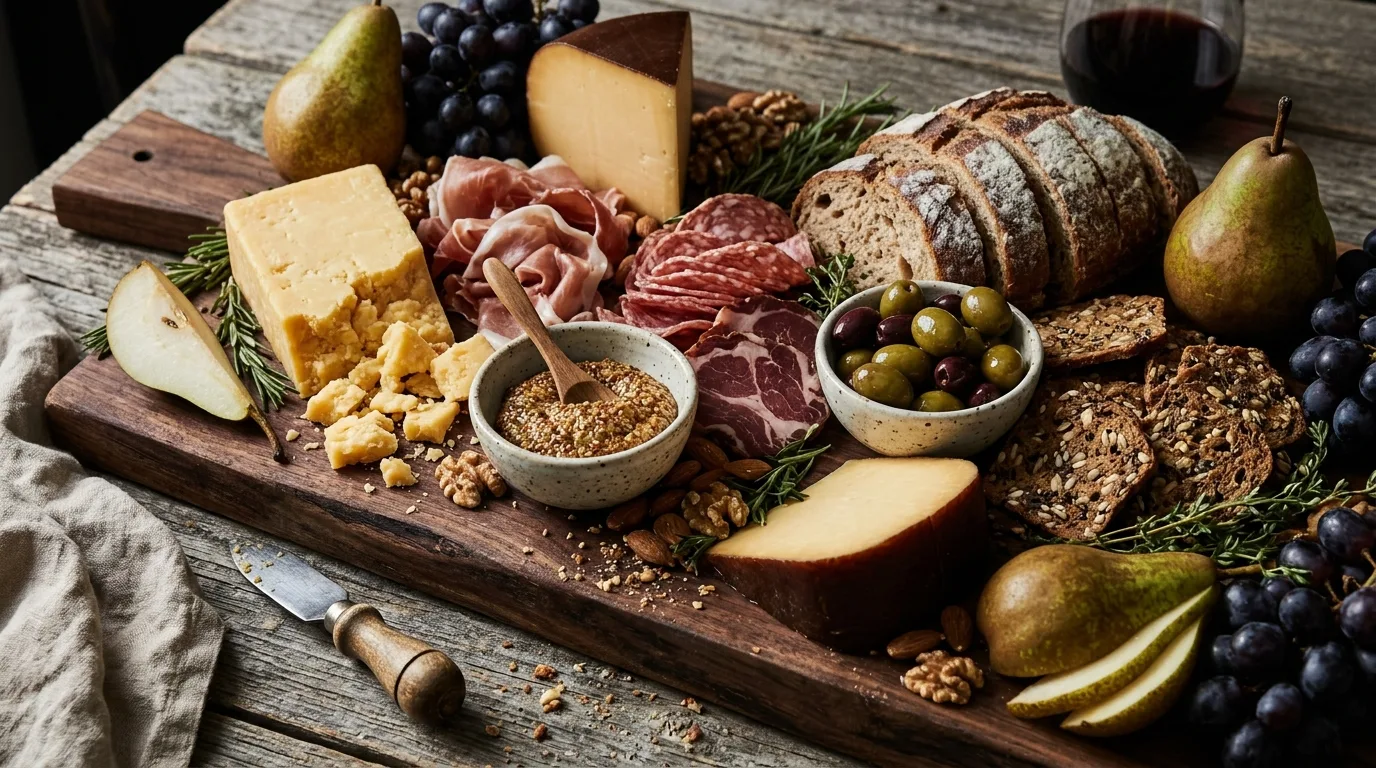 Rustic Farmhouse Charcuterie Board — 15 Mouth-Watering Winter Charcuterie Board Ideas — image 04