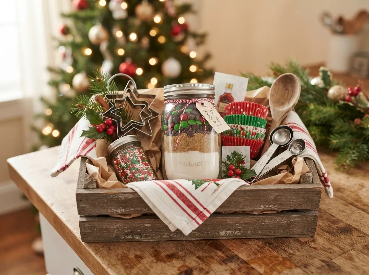 Homemade Christmas Baking Basket — 15 DIY Christmas Gift Basket Ideas Perfect for Anyone — image 05