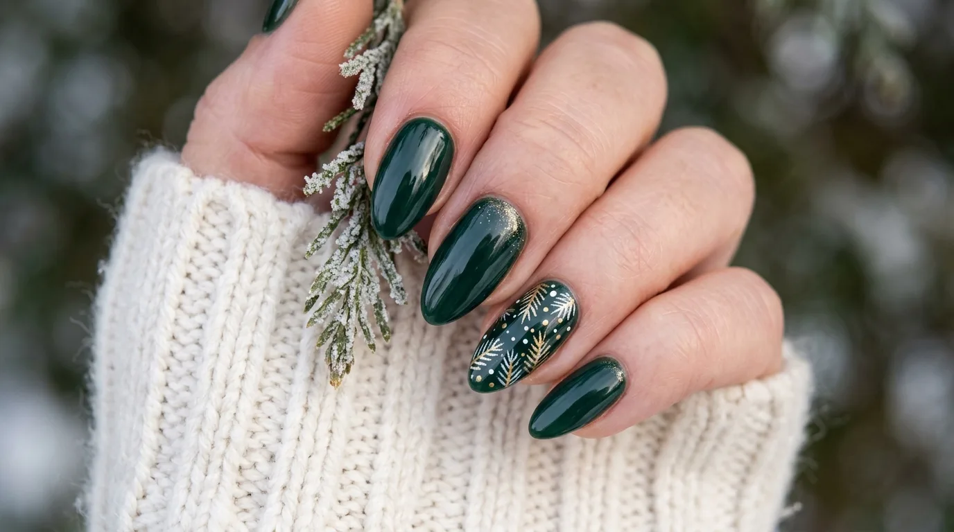 Forest Green Winter Nails — 17 Stunning Winter Nail Ideas Perfect for a Cozy Seasonal Look — image 05