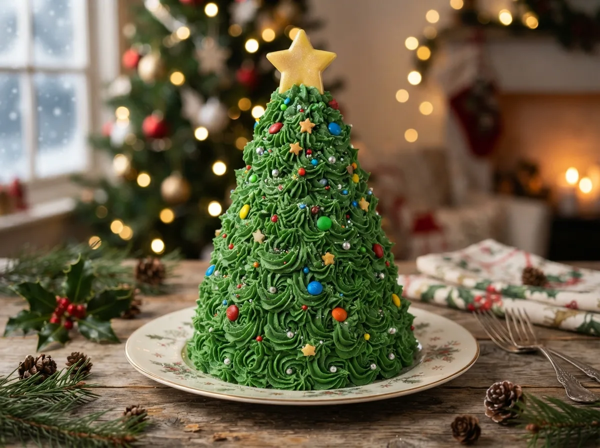 Christmas Tree-Shaped Cake — 17 Creative Christmas Cake Ideas That Will Wow Your Guests — image 06