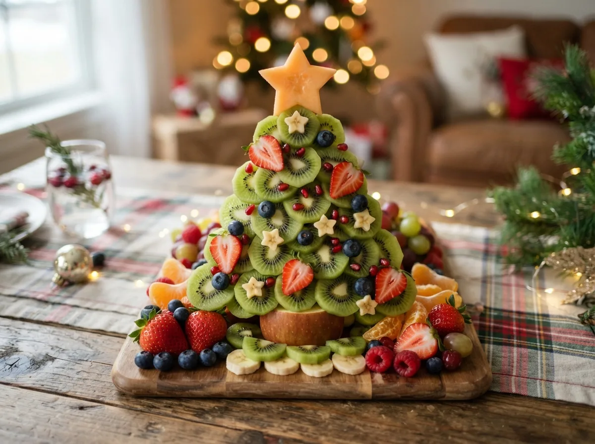 Christmas Tree Fruit Platter — 14 Creative Christmas Breakfast Ideas Your Kids Will Love — image 06