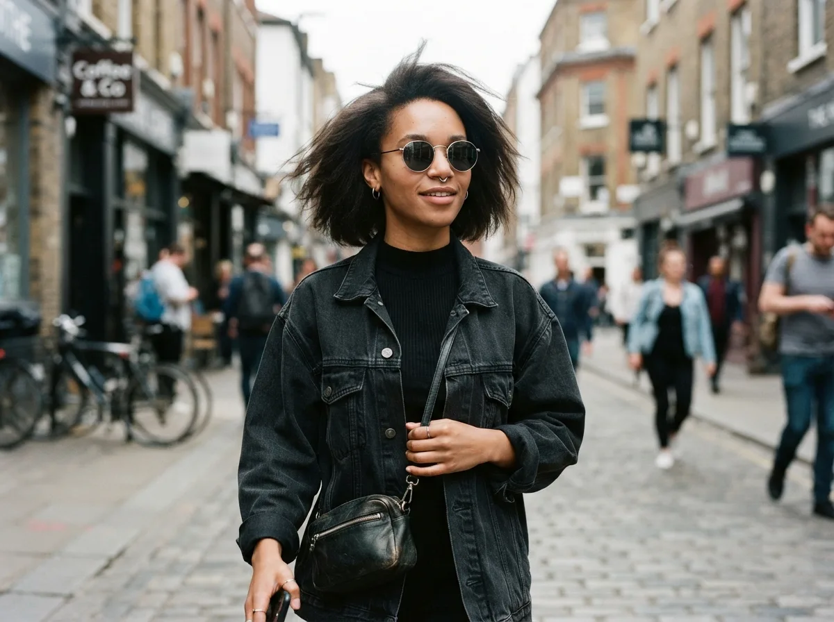 Try Round Sunglasses With Geometric Piercing Jewelry — 15 Tips for Pairing Piercing Jewelry With Your Sunglasses Style — image 06