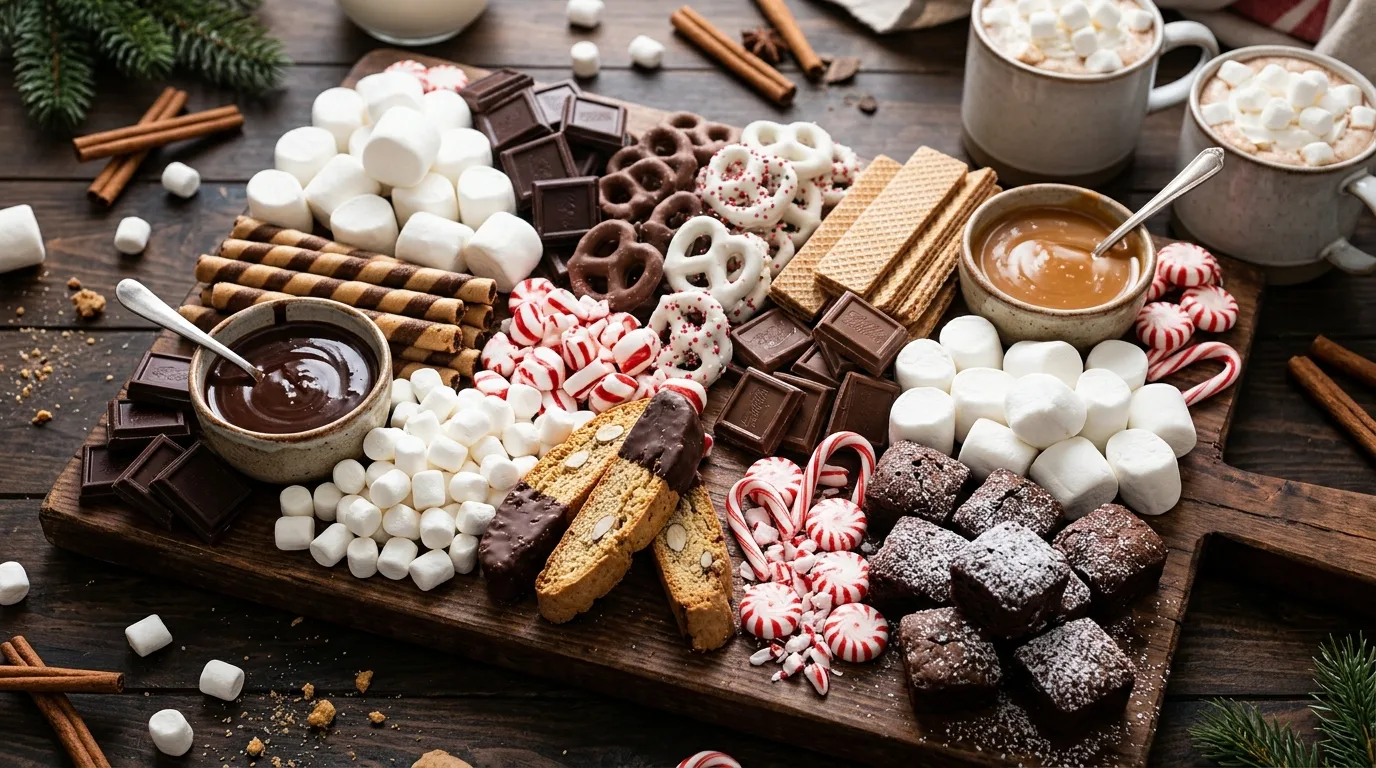 Hot Chocolate Dessert Charcuterie Board — 15 Mouth-Watering Winter Charcuterie Board Ideas — image 07