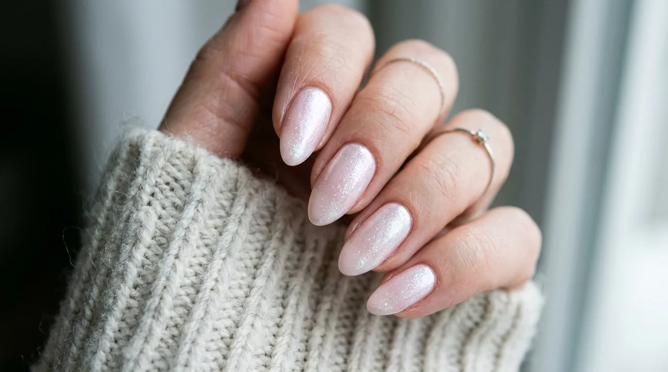 Frosted Pink Winter Nails — 16 Best Winter Nail Ideas to Celebrate the Season in Style — image 08