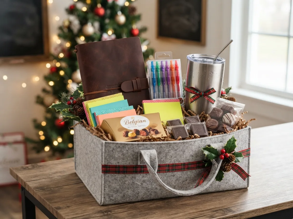 Christmas Gift Basket for Teachers — 15 DIY Christmas Gift Basket Ideas Perfect for Anyone — image 09